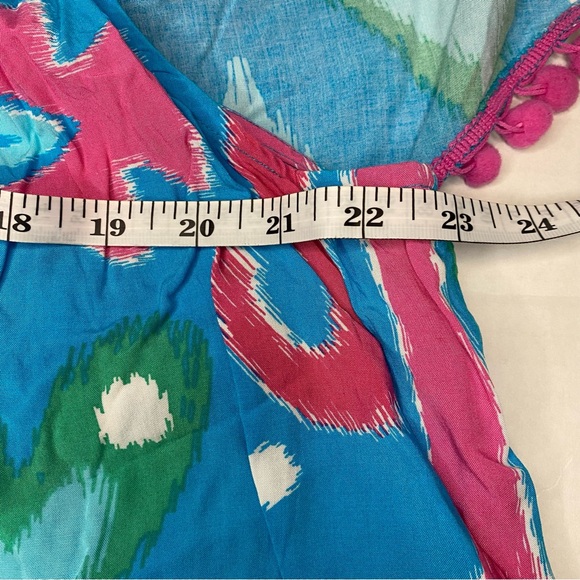 NWT Plus Size Pom Trip Crown & Ivy Top in Pink & Blue / 1X - Picture 7 of 10